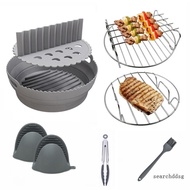 searchddsg Silicone Air Fryers Liner Reusable Air Fryers Liner with Divider Air Fryers Accessories Silicone Air Fryers L