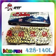 RANTAI STT HG 428 -140L HEAVY DUTY MOTORCYCLE DRIVE CHAIN EMAS (GOLD)