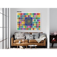 FRAME ASMA UL HUSNA BESAR CANTIK ADA MAKNA (36X48 INCH)