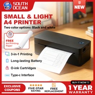 South Ocean Portable A4 Thermal Printer Bluetooth Photos PDF Document Printing Machine 3 Paper Types