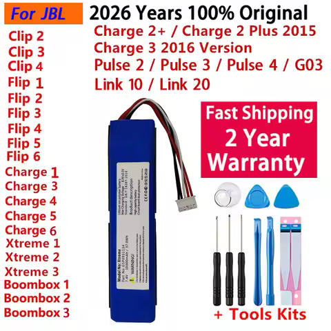 2026 Years Replacement Original Speaker Battery For JBL Link 10 20 G03 Clip Charge Boombox Flip Puls