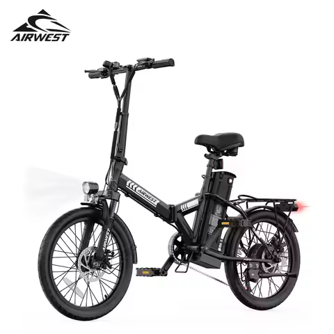 AIRWEST F20 Adult Electric Bike, 750W Peak Motor, 48V 7.8Ah Battery, 20-inch City E-Bike, 20MPH, UL 
