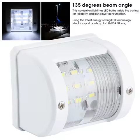 Marine Grade 12V/24V Boat Signal Light 3W IP66 LED Navigation Lamp 135 Degrees Mast Lamp Yacht Appli