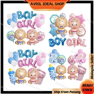 Gender Reveal Party Balloon Set Boy or Girl Letter Baby Shower Balloon Gender