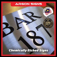 Chemically Etched Signs | Chemical Etching Sign | Stainless Steel Sign | Customised etched metal sig