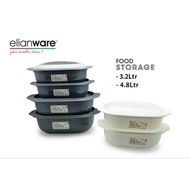 BEKAS LAUK PLASTIK Elianware Food Serving Storage Container with Cower Bpa Free/Bekas Set Buffet Lau