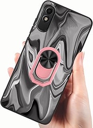 for BLU C5L Max 5.7" 2024 Case, Phone Case BLU C5L Max with Built-in Metal Kickstand [Rotatable Pink