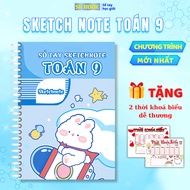 SketchNote Math 9 good study notebook, notebook summarizing all 9th grade Math knowledge