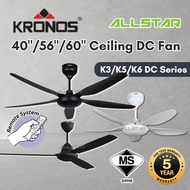 Deka Kronos K3  60"/K5 K6 56" 40" DC Motor Ceiling Fan Remote Control Commercial Fan Kipas Siling 5 