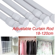 Multifunctional Adjustable Bathroom Shower Curtain Rods Metal Voile Extendable Tension Telescopic Pole Doorcurtain Rod