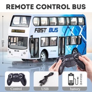 RC BUS Remote Control Toys For Boys Girls Double Decker BUS Children's Toy BoyHT99 1PIB