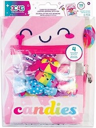 3C4G: Candy Plush Pocket Locking Journal with Pen - Zipper Pouch Holds 4 Removable Candy Plushies, 1
