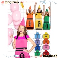 MAGICIAN Crayon Apron, Cleaning Fancy Dress Crayon Themed Gnome Set,  Colorful Art Craft Activity Fu