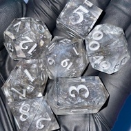 Bahamut’s Blessing - Handmade Resin Dice Set for TTRPGs