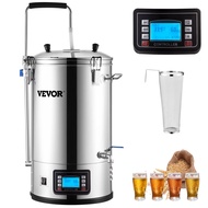 VEVOR Electric Brewing System, 9.2 Gal/35 L Brewing Pot, All-in-One Home Beer Brewer Kit w/Pump, w/A