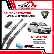 PROTON PERSONA 2018-Present | CARACE SILICONE Aerodynamic Wiper Blades 24"+16" | Front Set OEM Wiper