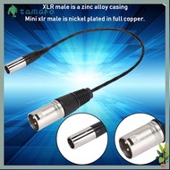TAMAKO Audio Camera Mic Cord, Stable 30cm/11.81in Mini XLR 3Pin Male to XLR Male, Flexible Plug and 