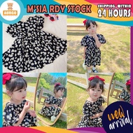 Local ready stock baby girl dress black baju budak perempuan hitam girl dresses daisy flower small f