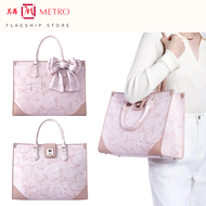 FION Jin Heartbeat Jacquard With Leather Large Tote Bag FAAFAMI015PIKPIKZZ
