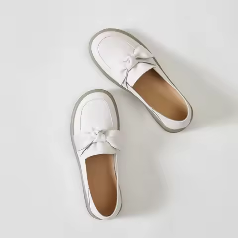 Shoes Women's Platform Loafers WOIZGIC Female Mother Ladies Women's Genuine Leather Flats Loafers Sh
