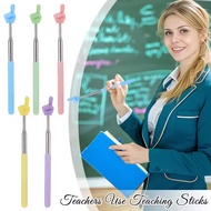 Retractable Teacher Pointer Finger Design Stainless Steel School Teaching Pointer Stick Teacher Supp