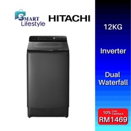 Hitachi 12KG Top Load Inverter Washing Machine Dual Waterfall LTL12MVW0TGG