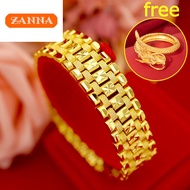 gelang emas 916 Original Gold European And American Bracelet For Men Wide 18 mm Bracelet gelang tang