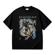 < Hot > ใหม่ Kamen Rider Kuuga Kuuga เสื้อยืดผ้าฝ้ายแท้ญี่ปุ่นการ์ตูนพิมพ์แขนสั้นหลวมอเมริกันผู้ชายผ