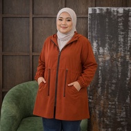 HAZEL TD | HOODIE WINDBREAKER ROSELLE PLUS SIZE MUSLIMAH SEHINGGA 100KG