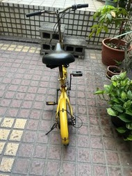 二手 英國 名牌 Ventura 16" 16吋 小折 黃色 折疊 腳踏車 Vibo telecom