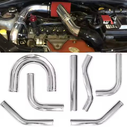 Universal Aluminum Tube 51mm Pipe Racing Car Intercooler Cold Air Intake 0/45/90/180 Degrees L/S Typ