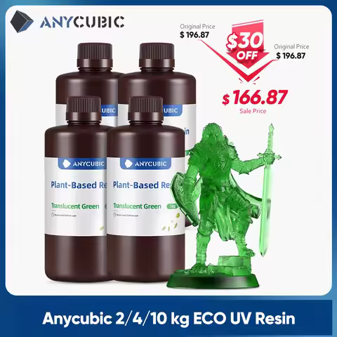 ANYCUBIC Plant-based 405nm UV Resin 2kg 4kg For Photon Mono LCD 3D Printer Without Nasty Chemicals L