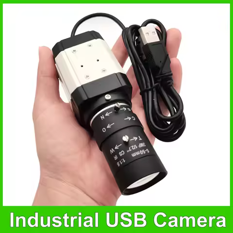 USB Camera HD 2K 30fps 4MP Mini Box Webcam With 3MP 5-50mm Varifocal CS Lens UVC OTG For Windows Lin