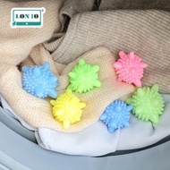 集寶 - 實心PVC防纏繞洗衣球 | 清潔球 | 魔力衣物去汙球 | 護洗球 | 洗衣服 | 6枚入 顏色隨機 (PFC)