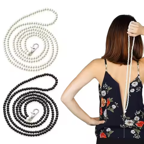 Replacement Zipper Dress Zipper Pull Helper With Hook 2-in-1 Beaded Zipper Helper Tool Zipper Chain 