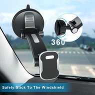 汽車手機支架 360度可旋轉 伸縮(磁吸) 支架臂可180°調整角度 自動瑣緊功能 可安装在中控台 車載 汽車 支架 強力吸盤 適合所有手機使用