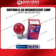CHIYODA 5W G40 5WATT B22 INCANDESCENT BULB CLEAR STOCK
