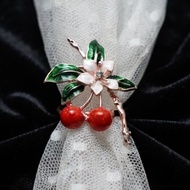 Cherry HijabRing / Hijab RingRing / HijabRing / HijabRing / ScarfRing Ring Brooch/ Brooch/ Wanita Hi