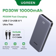 UGREEN Nexode PD30W 10000mAh Portable Power Bank Bi-directional Fast Charging 2 USB-C Ports & 33W US