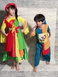 Bộ tứ thân và chú cuội chị hằng trẻ em biểu diễn văn nghệ Trang phục biểu diễn chú cuội may sẵn kèm