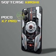 XIAOMI GLOSSY SOFTCASE poco X7 Pro 5G LATEST PREMIUM QUALITY ABSTRACT TECH MOTIF