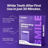 Dr Dent Professional Teeth Whitening Strips 42 Count, Safe for Enamel