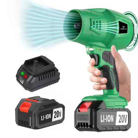 Tegatok Violent Fan, Super Powerful, Blows Water, Air, Dust, Leaves, Snow, Vacuum, With 4.0AH Batter
