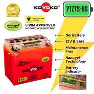 Nanogel Koyoko Battery YTZ7S-BS Yamaha NMAX 155 / NVX 155 / Honda PCX 150 / Vario 125 / Vario 150 Ba