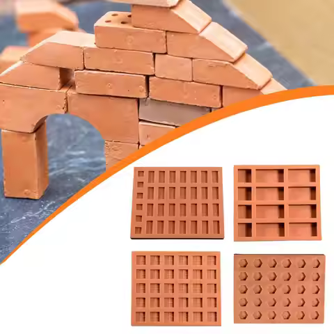 Silicone Building Brick Mould Architectural Portable Sand Table Building Concrete Wall Diorama Easy 