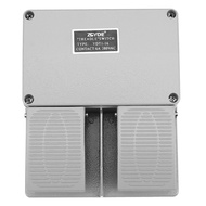 wsustore--Foot switch YDT1-16 aluminum shell gray double pedal switch machine tool accessories switc