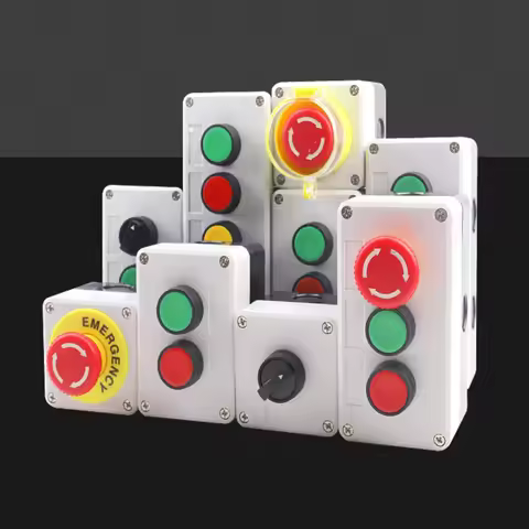 start and stop self-reset Momentary Waterproof button box switch emergency stop industrial control b