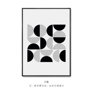 งานฝีมือตกแต่งบ้านแบบเรียบง่าย Bauhaus Art Decorative Painting Nordic INS Geometric Color Block Wall