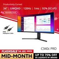 PRISM+ C340c PRO 34" 120Hz Productivity Curve Monitor [3440 x 1440]