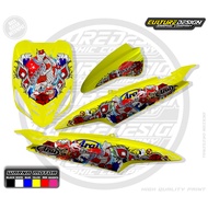 TRANSPARENT STRIPING MIO SPOTY SMILE JAPANESE ARAI MOTIF NEW NEWEST VIRAL MOTORCYCLE STICKERELEGAN